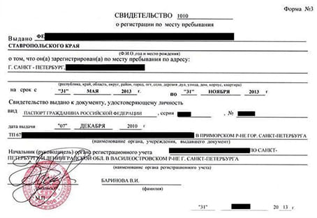временная регистрация в Орехово-Зуево